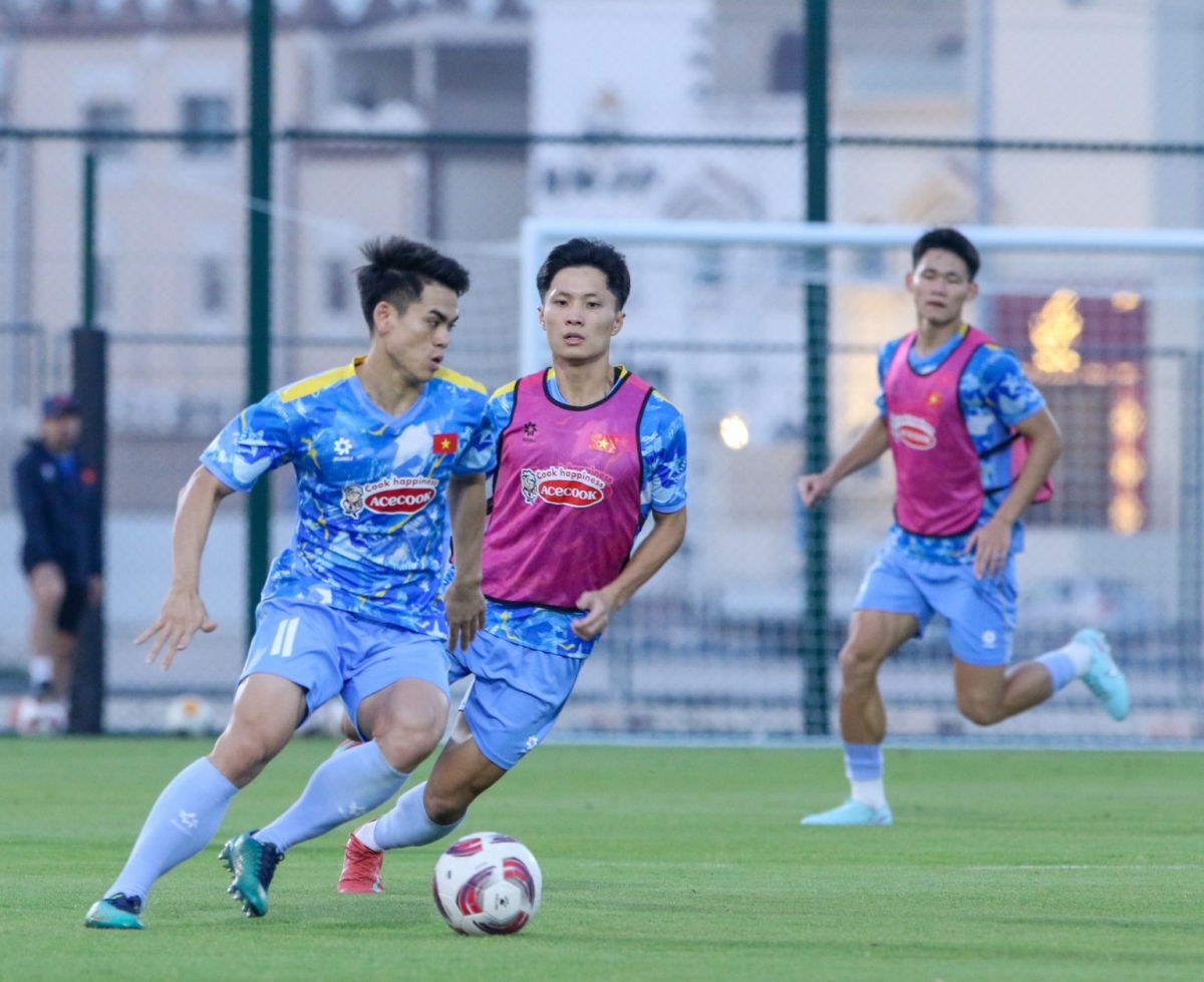 Vietnamese players train hard in Qatar ahead of AFC U23 Asian Cup 2026